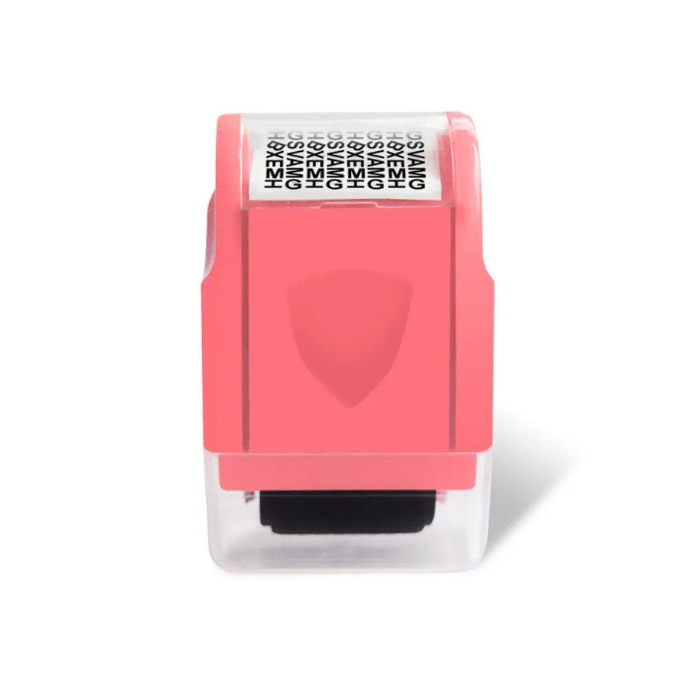 Portable Self-Inking Privacy Seal Roller Stamp - Identity Theft Protection For Mail & Documents (Blue, Yellow, Pink, Coffee)