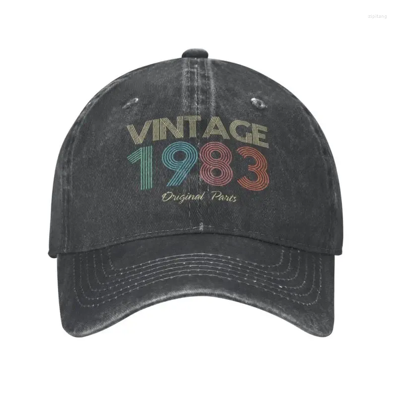 Ball Caps Punk Cotton 1983 Vintage Original Parts Baseball Cap Women Men Breathable Dad Hat Sports