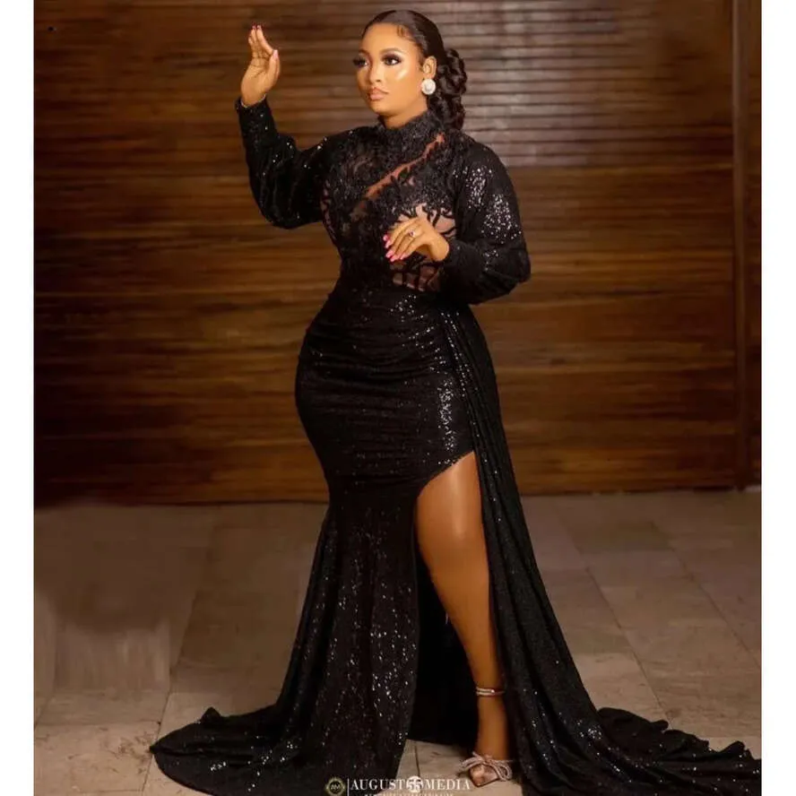 slim fit dress slacks Black Plus Size V-Neck Short Sleeves Sequin Mother of The Bride Dresses main image 0