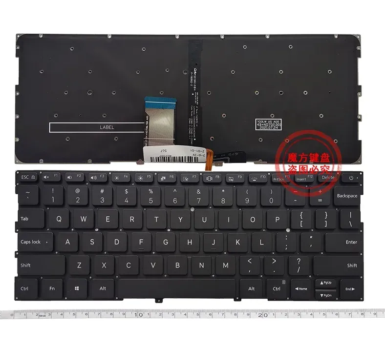 Keyboards New Laptop US Keyboard Backlight for Xiaomi MI AIR 13.3 Inch 161301 TM1704 TM1703 TM1613R TM1604 Silver Black