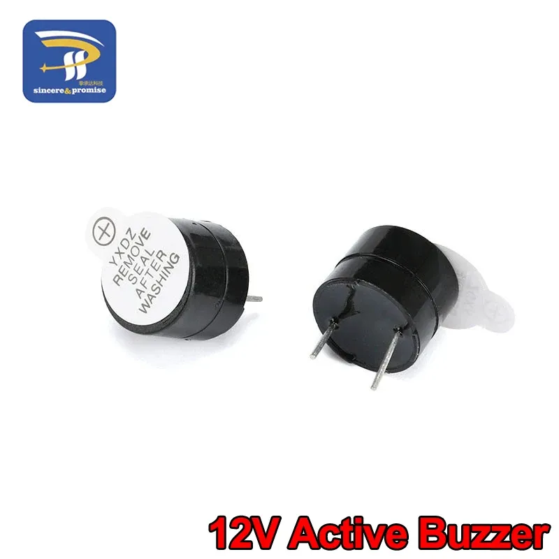 10pcs 3v 5v 12v Active Buzzer Magnetica Long Continus Bight Americer Alarming Ringer 12095 Piezo Buzzer adatto per le stampanti per computer