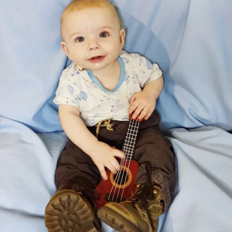 Childrens Musical Instruments Set 25cm Miniature Guitar Toy With