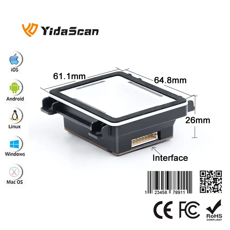 USB Rs232 2D Scan Engine Co Barcode Reader Ini DE2290D COS DC3.3V - View #5