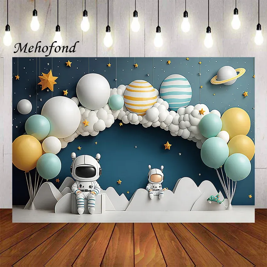 Space Party Decorations Round Outer Space Theme Photography Backdrop ...