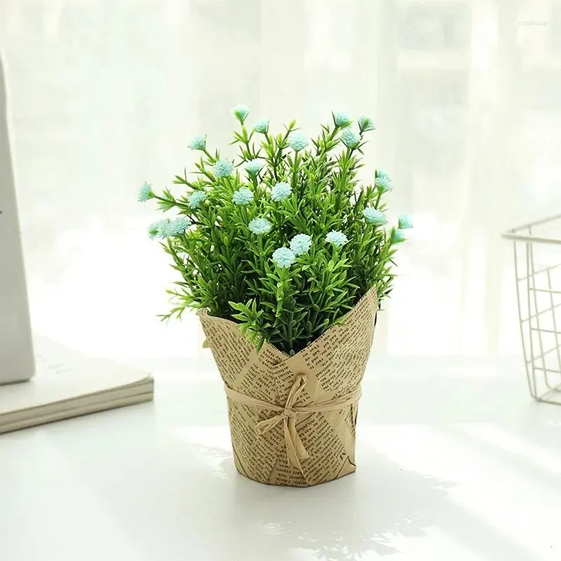 Fiori decorativi sfere di fiori simulati piante verdi decorazioni interni in plastica bonsai per conto di altri