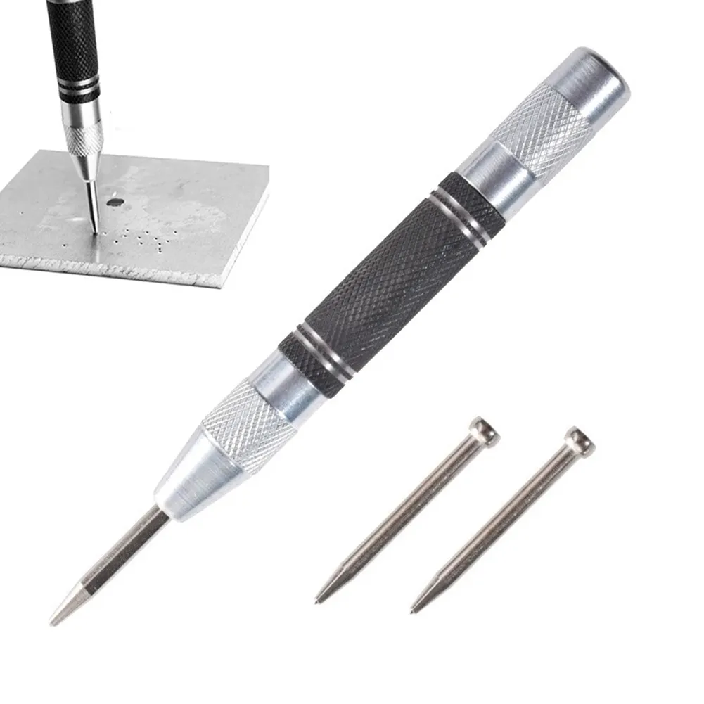 Automatic Spring Loaded Center Punch Tool For Wood And Plastic With Punch Needle