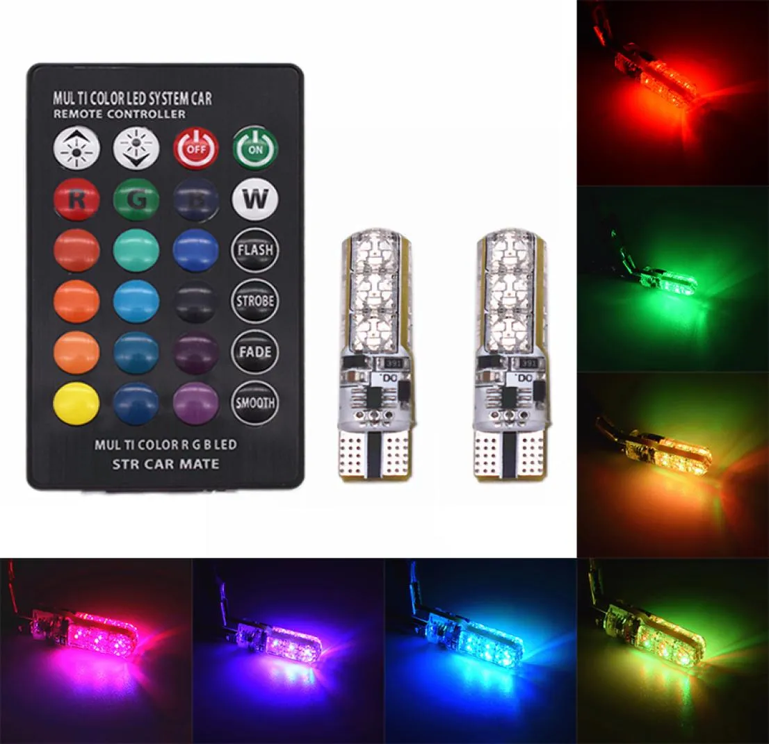 1 par resistente ao calor Ultra Bright T10 6 LED 5050 RGB MULTI COLOR LIGHT LUZ DE CUDELA DE CULHA DE CARGA DC 12V7461308