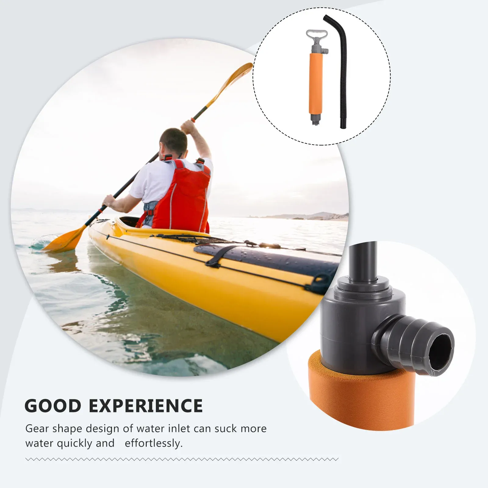 Pompa a manuale della pompa per bulge a mano pompa per bombole marina per kayaks piccole barche accessori ()