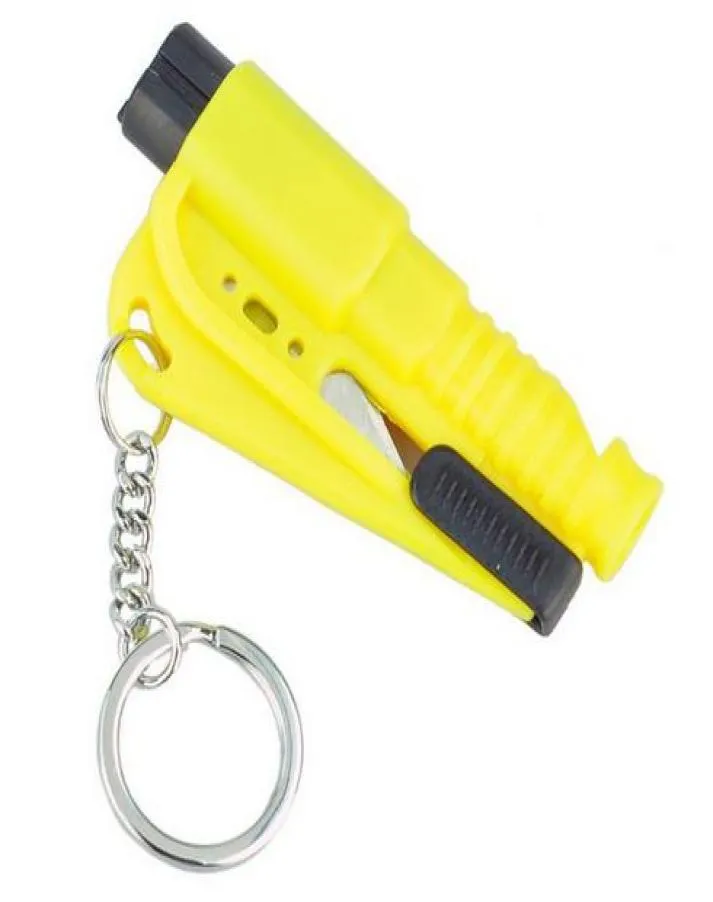 10 PC -bil nyckelkedja Mini Emergency Hammer Escape Tool Cut säkerhetsbälteskniven2136007
