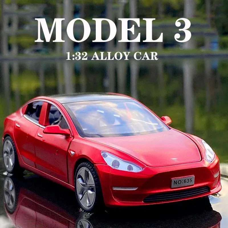 1 32 Simulation MODEL 3 Alloy Car Model Diecasts Toy Vehicles Car Decoration Kid Simulation Toys For Children Gifts Boy Toy 240409