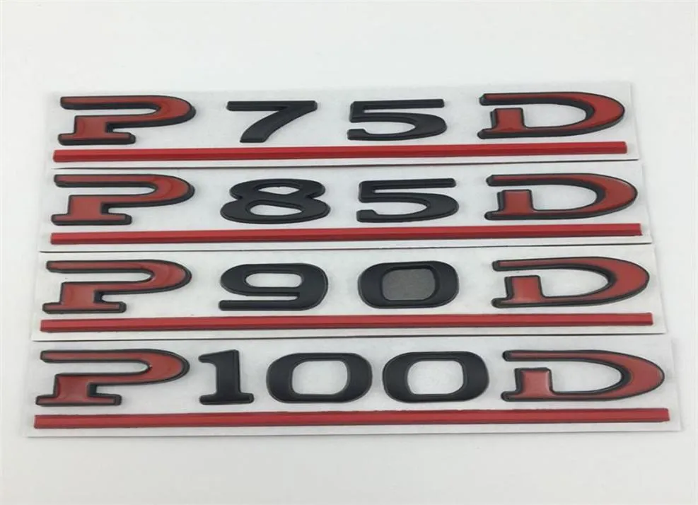 Dla TESLA P75D P85D P90D P100D Podkreśl logo Model 3 Model X Roadster Metal Car Accessories Trunk Emblem Naklejka 9365866