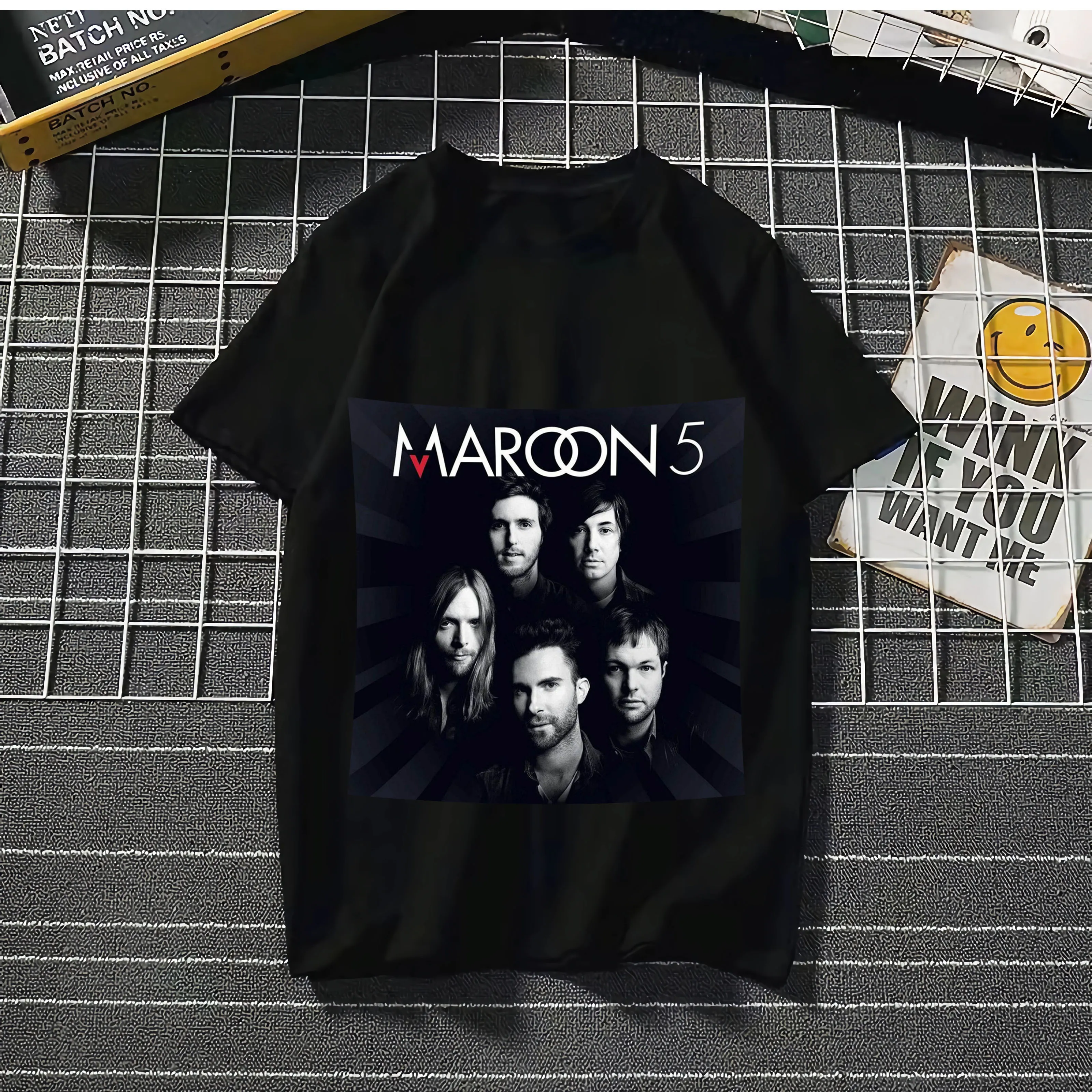 Maroon5s Rock Band Student Trend Hoge Kwaliteit Polyester Sneldrogende Jonge MANNEN EN VROUWEN VERKECHT GOED T-SHIRT