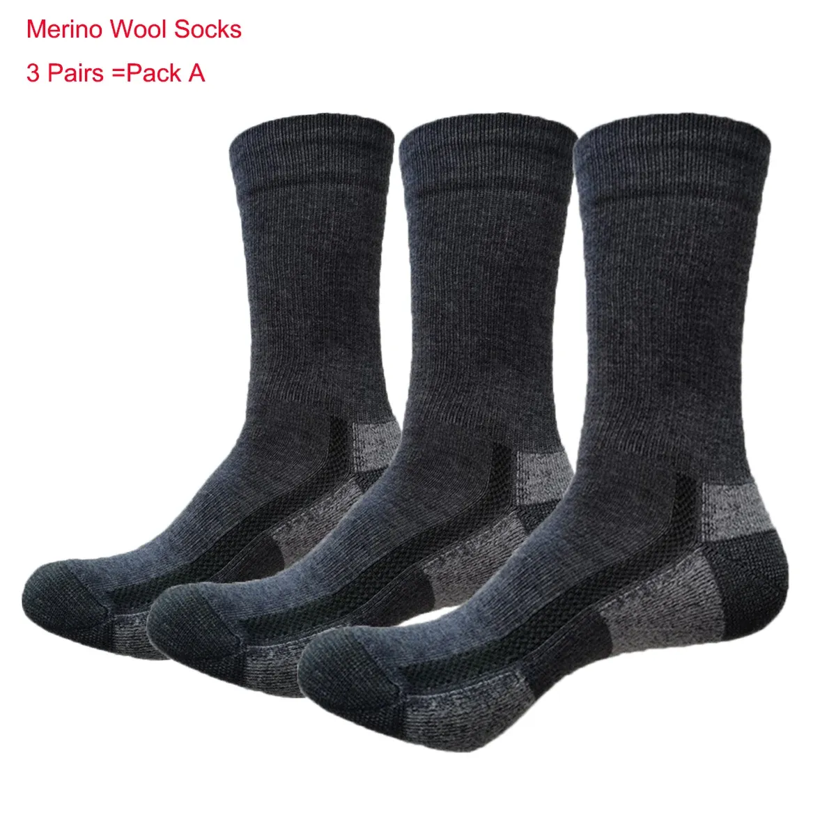 Sweatshirts Fall Hiver Mérino de chaussettes Men de laine Femmes Randonnées chaussettes mérinos en laine thermique Thermal la plus chaude d'odeur respirante Taille 4146