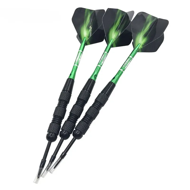 Ny dart av hög kvalitet 3st/set stålspetsade dart professionella inomhus sportunderhållning dart gröna axlar flygning