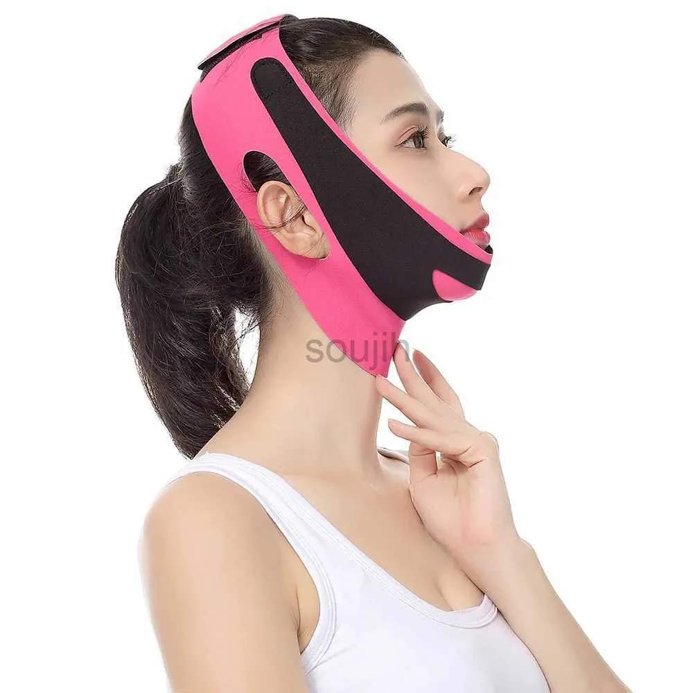 Masseur du visage 1pcs visage élastique bandage minceur de bandage V ligne face shaper femmes menthe lèvre la ceinture massage du visage