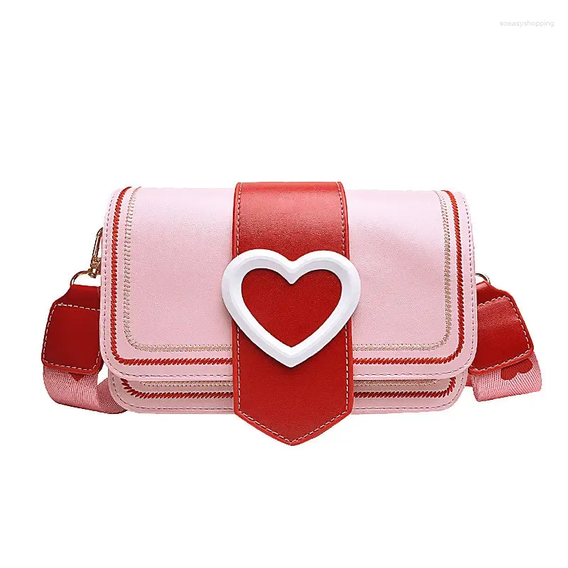 Bag Women's Crossbody Designer Shoulder Satchel Broadband Messenger Small Square Love Pattern Purses And Handbags PM110