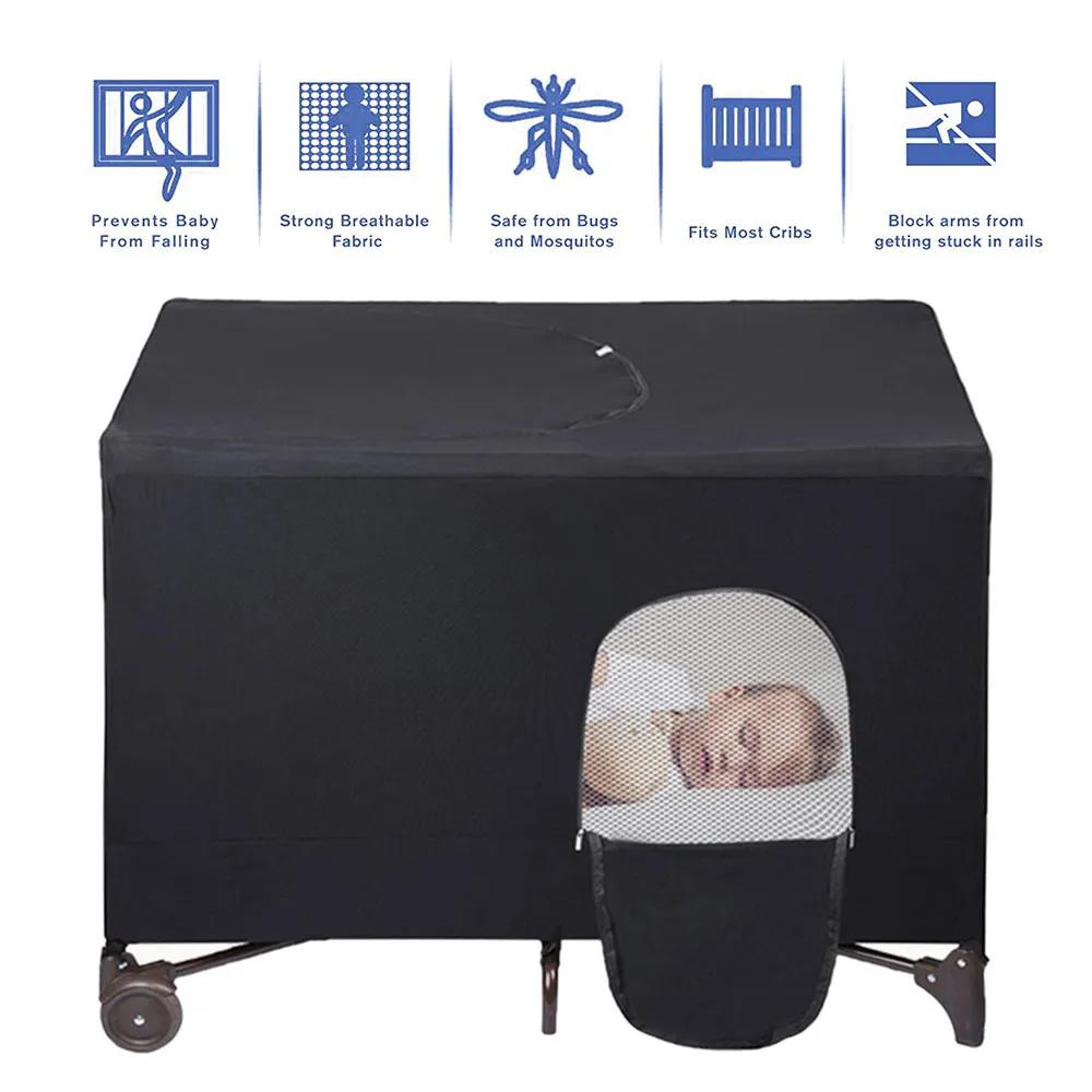 Portable Stretchable Convertible Crib To Bed Cover With Breathable Canopy Blackout Tent Sunshade And Safety Features Ideal For Travel From Homepro8 38.71 DHgate.Com