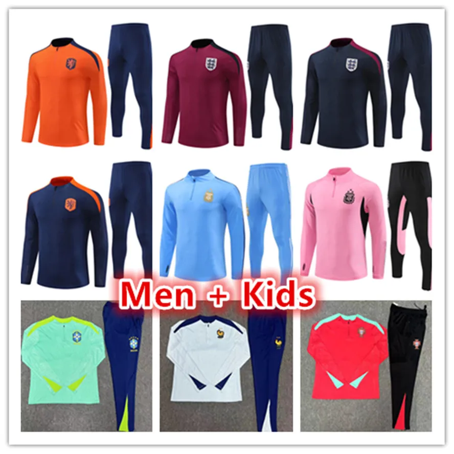 2023 2024 2025 İngilteres Erkekler Futbol Terzini Futbol Eğitim Kıyafet Seti Seti Kiti 22 23 24 25 Çocuk Erkek Formaları Trailtsuits Jogging Sets Survetement Foot Chandal Tuta