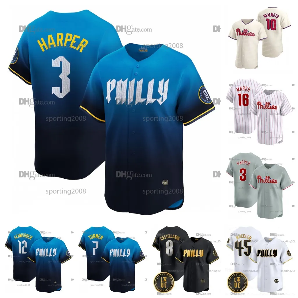 Big Tall 3 Harper Phillies 2024 City Connect Jersey Jersey Bryson Stott J.T.Реалмуто Кайл Шварбер Брэндон Марш Терер Тернер Алек Бом Ник Кастелланос Зак Уилер