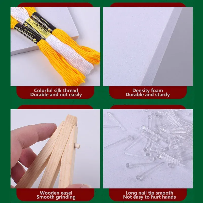 Weihnachten 3D String Art Board Kit Basteln Spielzeug Kinder DIY -Aufkleber Faden Wickeln Malstreifen Festival Aktivität Spielzeug Spielzeug