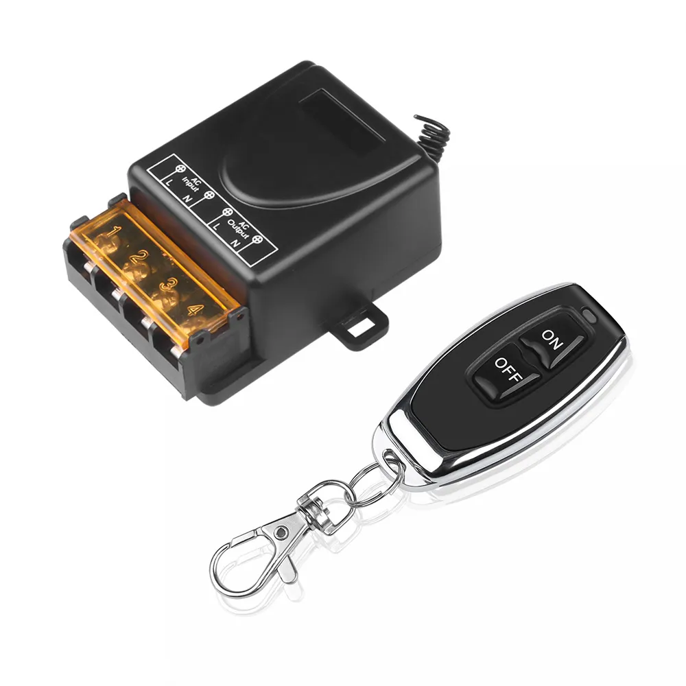 Commutateur RF sans fil 433 MHz longue portée DC 12 V 4 canaux sans fil Commutateur RF sans fil 433 MHz longue portée DC 12 V 4 canaux sans fil