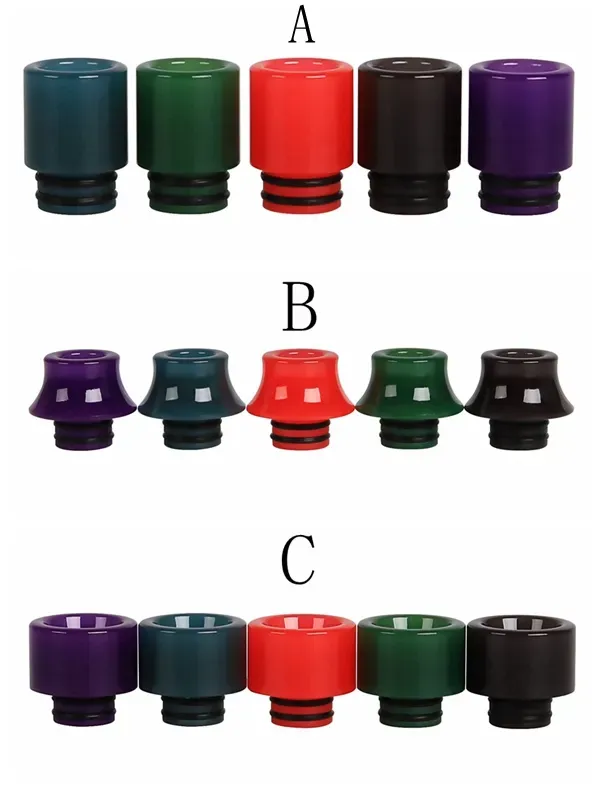 Color Changing Drip Tip Epoxy Resin Mouthpiece fit 510 Thread Atomizers Tank Change Colors in Different Temp Color Changed After Heat