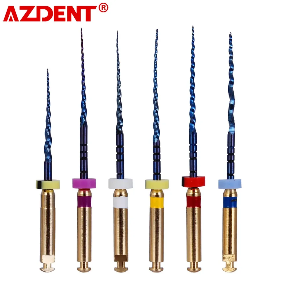 AzDent 6 Stcs Box Zahnmotor verwenden Rotationswärmeaktivierte Kanal Root Endodontic Files Medizinischer Zahnarzttools für Verbrauchsmaterial Verbrauchsmaterial
