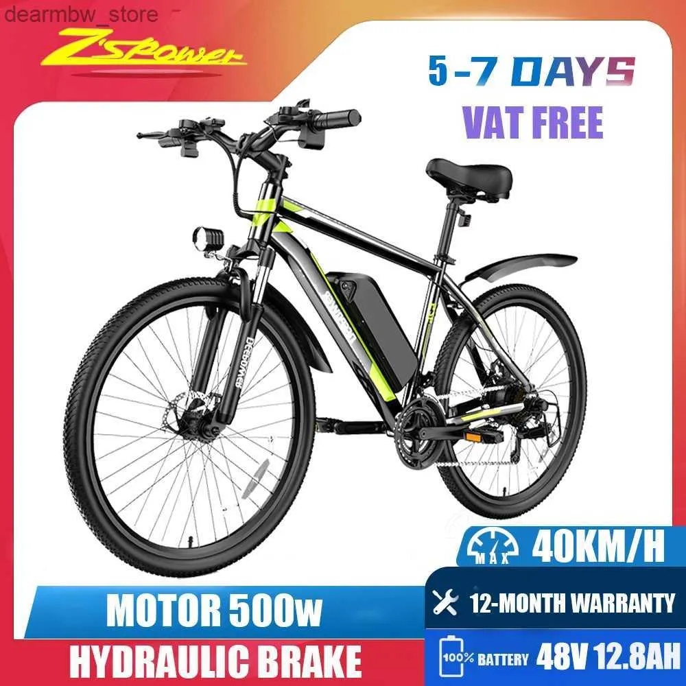 Велосипеды ZPW S26 500W EBIKE 48V 20AH 26-дюймовый внедорожник в бездорожье Ectric Bicyc Взрослый снежный гора Эктрик Ectric L48