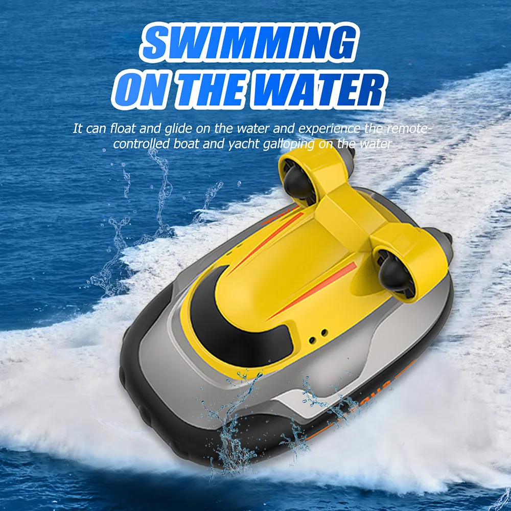 Le nouveau 4ch Mini RC Boat 10 km / h Jouets de jeu d'eau télécommandés Sparebout de vitesse à grande vitesse Ship de course pour la baignoire de piscine extérieure cadeaux