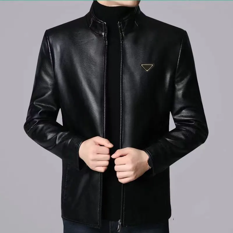 Leather New Jacket Designer Men's High-Quality Windproof Casual Windbreaker Outdoor Golf Fashion