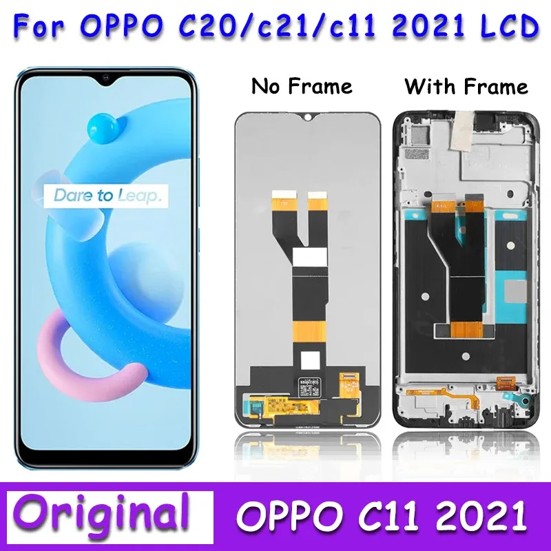 Origineel 6.5 "voor Oppo Realme C11 2021 RMX3231 LCD Display Touchscreen voor Realme C20 C21 RMX3201 RMX3063 LCD -schermvervanging