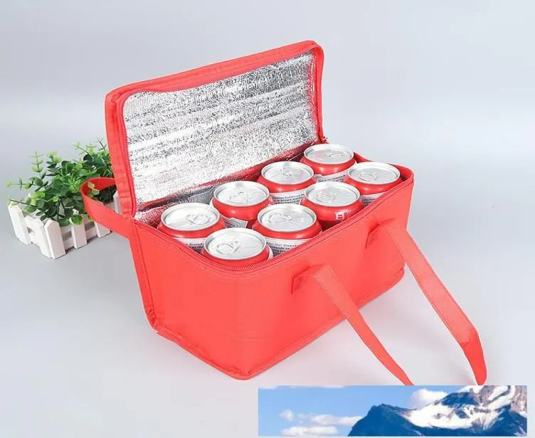 Bolsa de lata não tecida mais refrigerador Pacote de gelo portátil Pacote de embalagem Recipiente de gelo seco Bolsas de relevo com isolamento de gelo seco Bolsas de entrega de almoço térmicas3165016