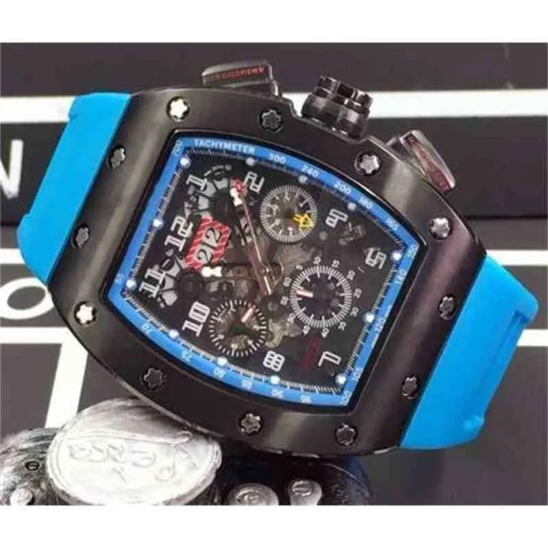 Data de luxo Richardmill Watch Mechanics Wristwatch Watchets Baixa preços baixos Marca Mecânica Buckles de borracha Squeleto resistente a choque