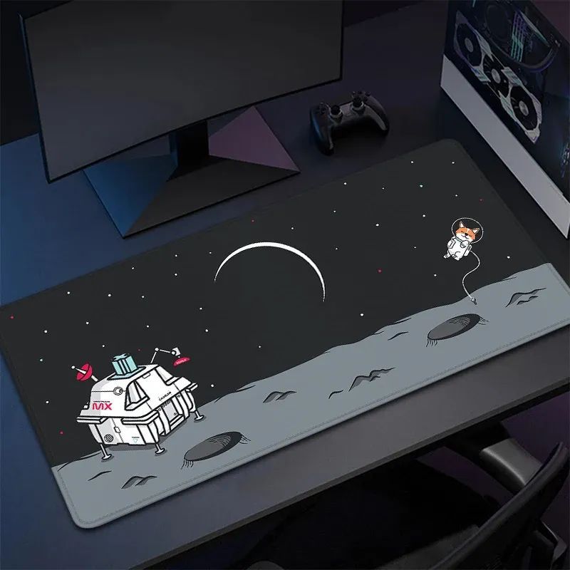 Lunar Dark Space Desk Pad: Premium Gaming Mouse Mat for Gamers ...