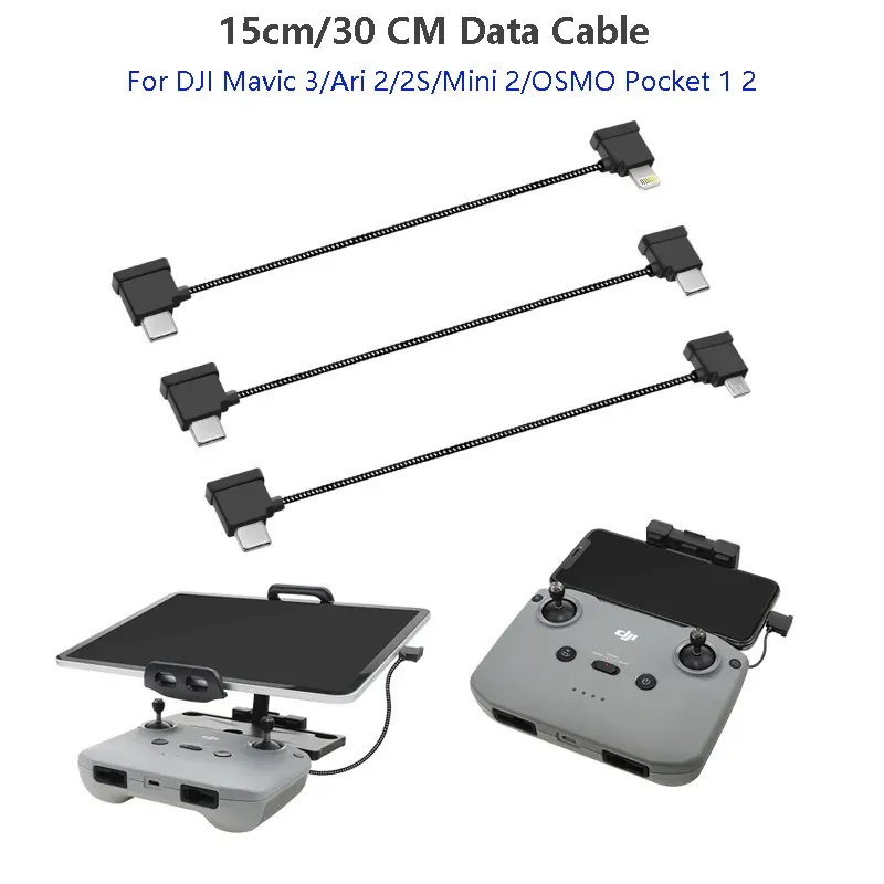 Dons Mavic 3/ARI 2/2S/Mini 2/Osmo Cep 1 2 Drone iOS Typec Microusb Adaptör Tel Konektör Tablet Telefon Kablosu için Dronlar Veri Kablosu