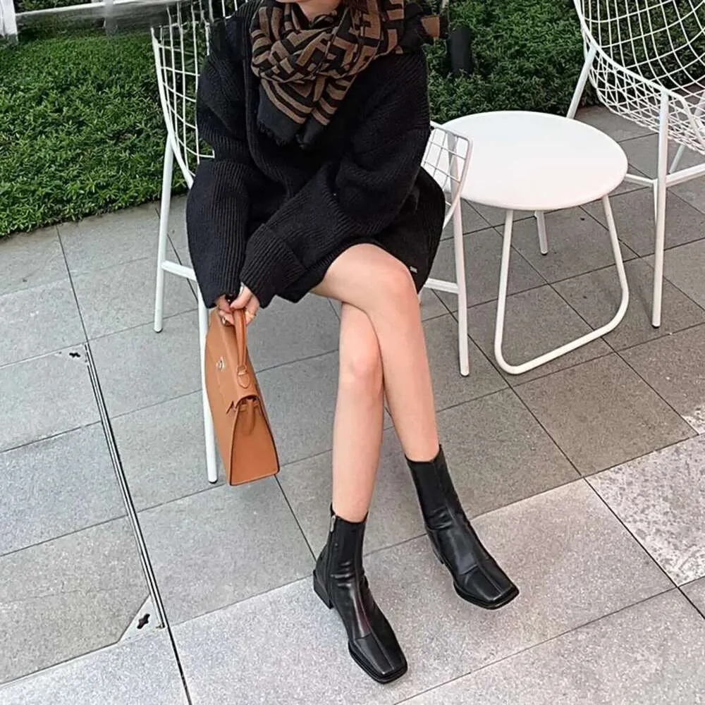 black dress boots low heel MANGO - Leather heeled - 6 Wavsuf Womens Dress Shoes Wide Width Winter Short Ankle Womens Lace up Ankle Boots