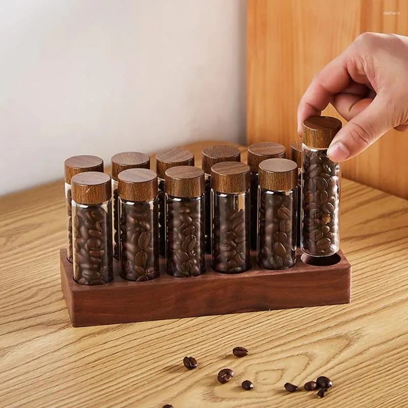 Storage Bottles Coffee Beans Food Sealed Creative Small Portion Bottled Display Can Furnishing Kitchen Grains Candy Tank