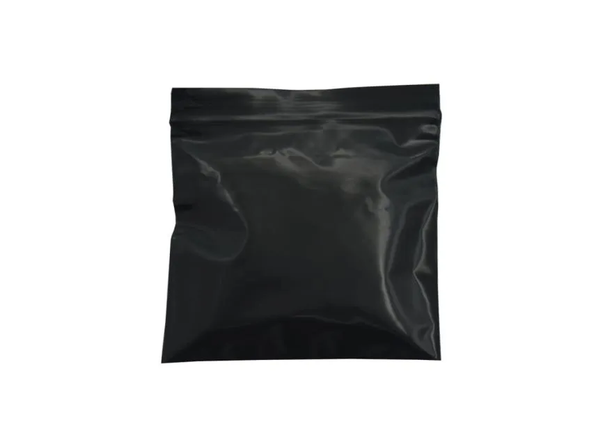 500pcslot Small Black Opaque Zip Lock Zip Sac en plastique à fermeture éclair Réédiable Sac de poignée Pouche de vente au détail Paquet en plastique en plastique pour 6146651