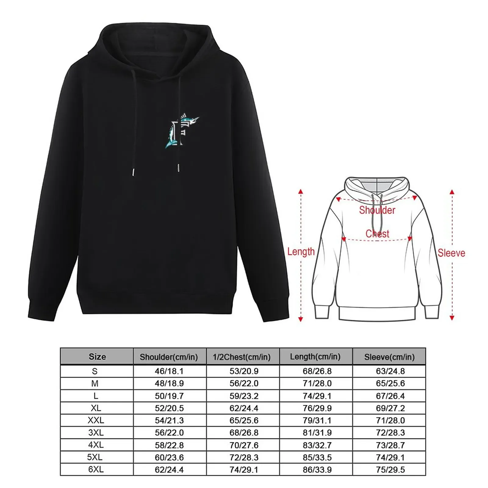 Nieuwe vintage Florida Marlins Logo Design Pullover Hoodie Herenkleding Koreaanse herfstkleding Anime kleding Japanse hoodie