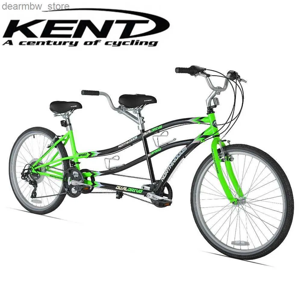 Bike Kent Bicycs 26 in.North Woods Woods 21 marce Dual Drive Tand Adulti Bike Green L48