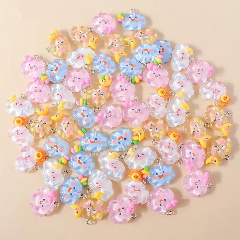 Save Big on Bulk Kawaii Resin Charms 15Pcs Kawaii Cloud Resin Charms: Cute  DIY Jewelry Making Supplies For Necklaces, Bracelets Earrings Best