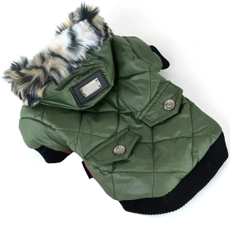 Winterhondenkleding Warm Dikke jas jas voor kleine hondenpuppy Pet hoodie voor kleine middelgrote honden Yorkie Franse bulldog