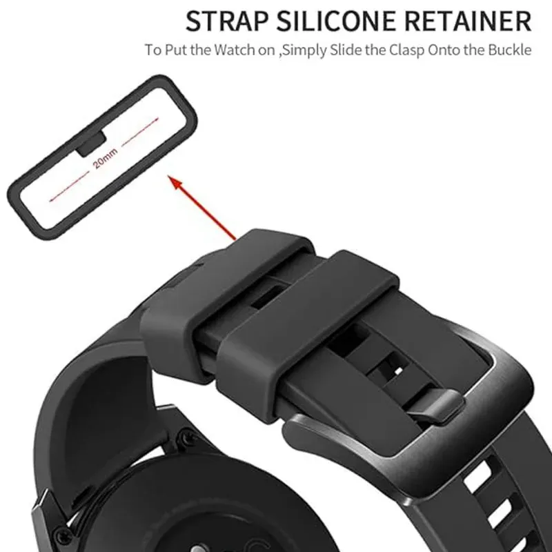 Orgomenta le fasce di fissaggio degli anelli Sostituzione per Garmin Fenix 7/6/5 Forerunner 245/945x Silicone Bande Keeper Holder Holder Loop Loop