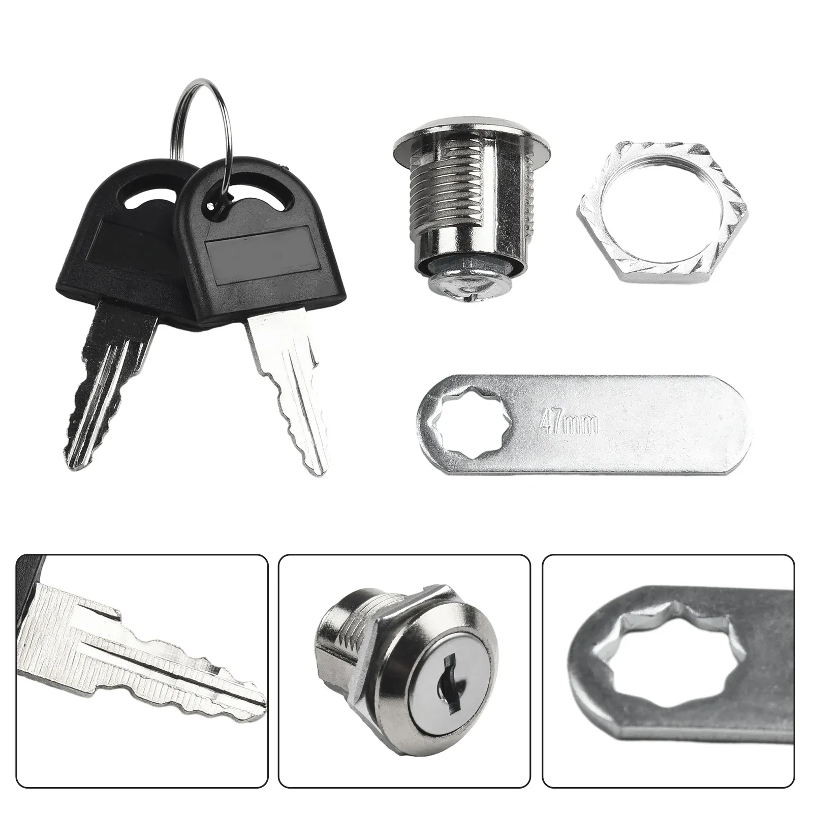 16/20/25/30mm Cam Lock Door Cabinet Mailbox Security Lock Drawer Cupboard Locker With 2 Keys Furniture Hardware
