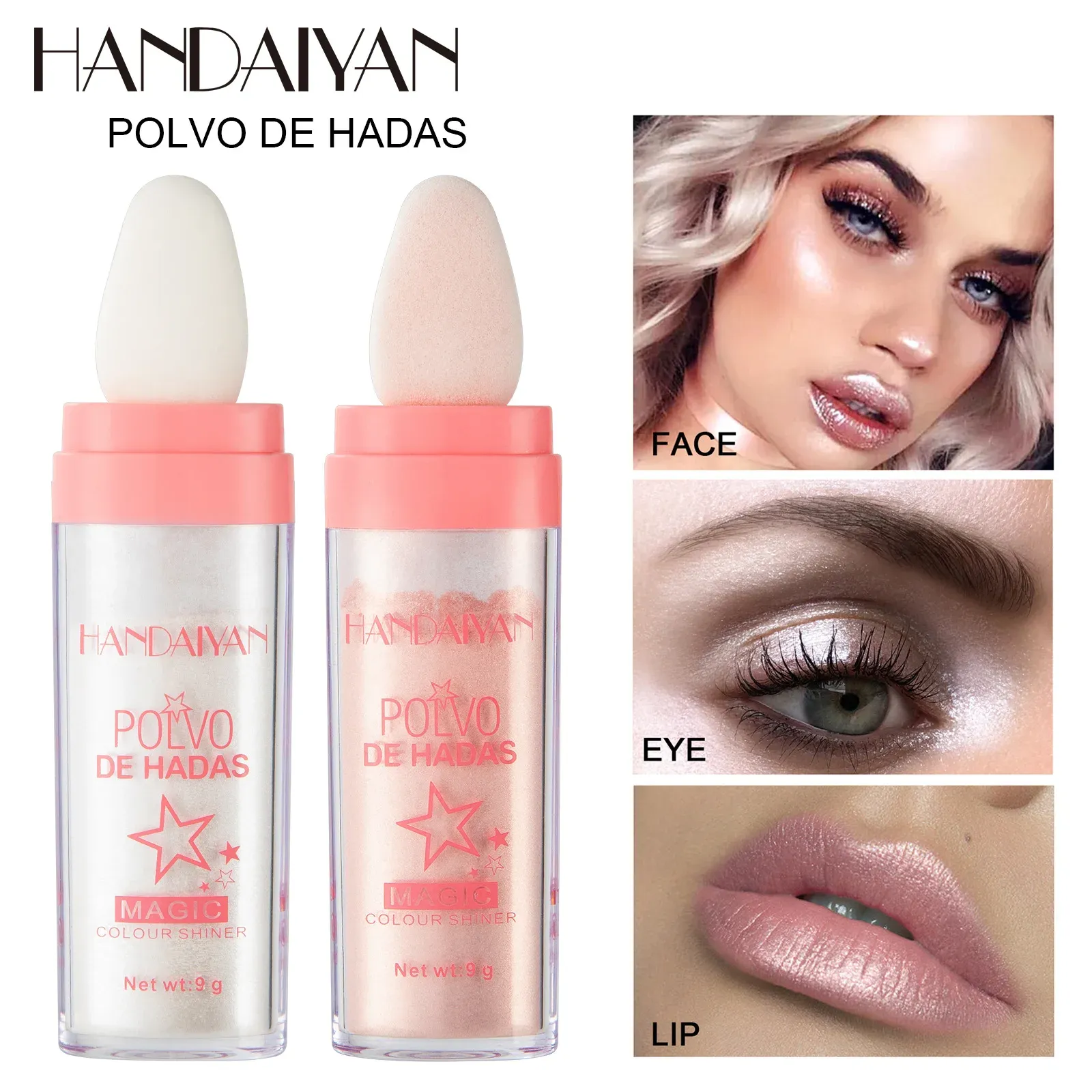 Handaiyan Fairy Fairy Gloss Pat poudre en trois dimensions poudre d'éclaircissement en poudre de poudre de poudre à fard à joues