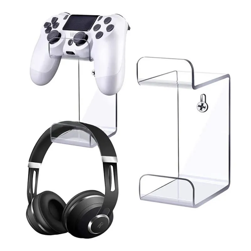 Portmeirion Sophie Conran Gold Ceramic Handle Pasta Server Universal Controller & Headphone Holder For PS5, Xbox, Switch - No Screws Needed Wall Mount Universal Headset Stand