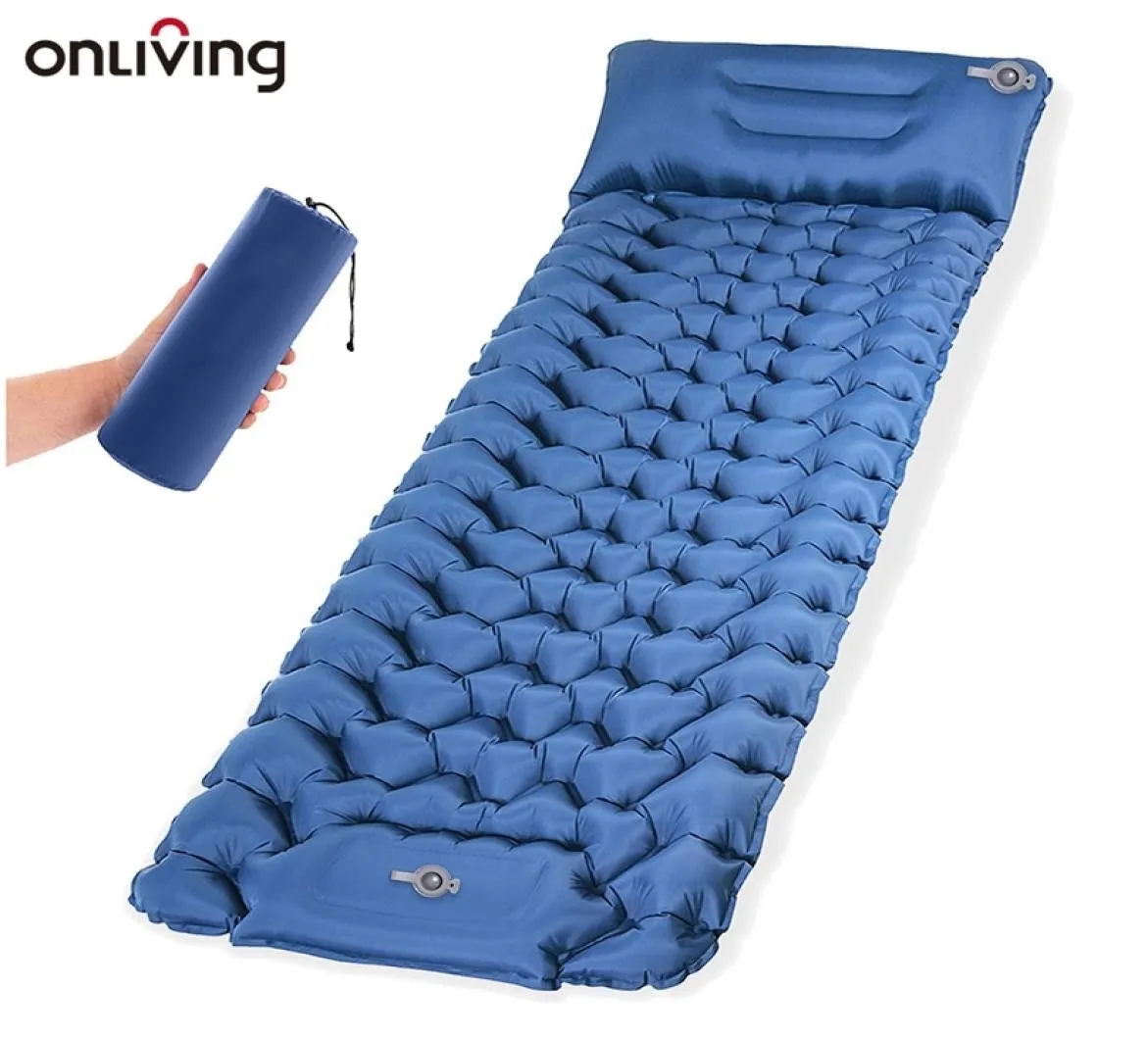 ONLIVING Camping Sleeping Mat Self Inflatable Mattress in Tent Bed Ultralight Air Pad Hiking 2202256256736