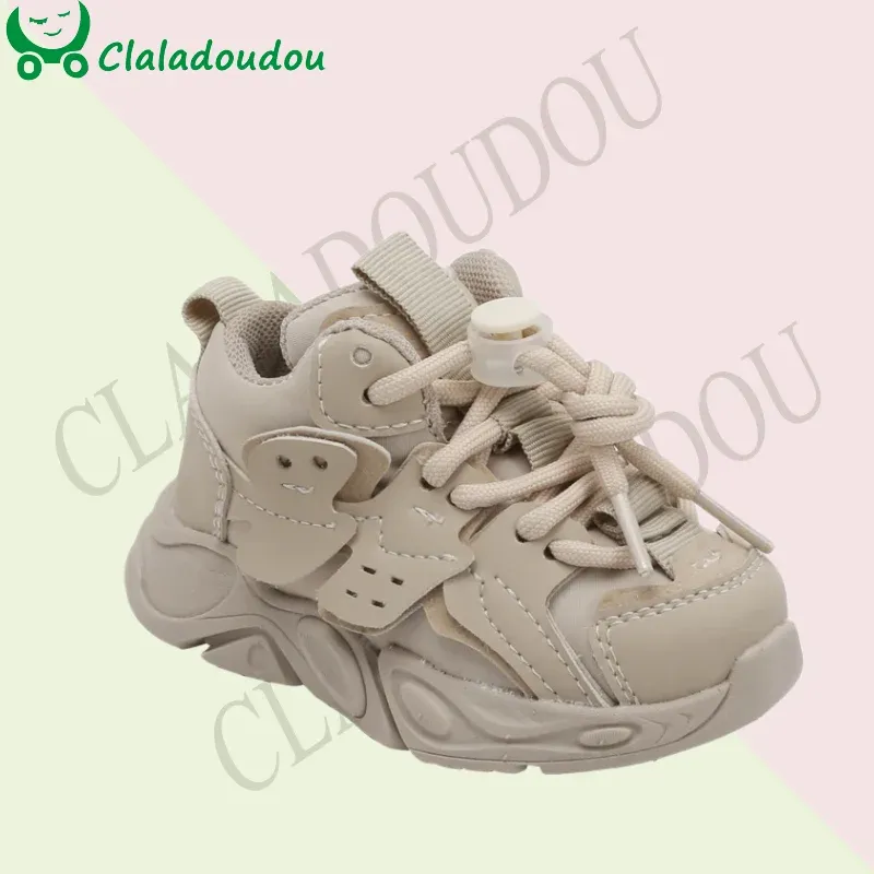 Sneakers 1216cm 2023 Nieuwe Kids Sneakers For Girls Boys Spring herfst Babyschoenen Lederen peuter sportschoen 03y peuter Fashion Walkkers