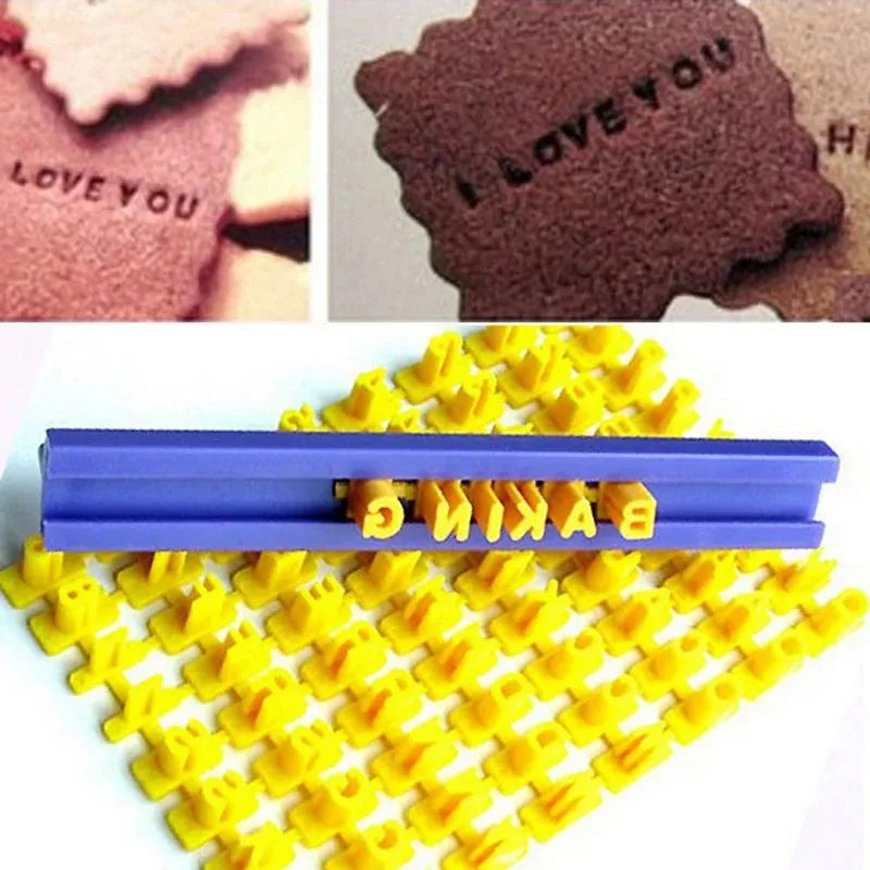 Pour les gâteaux / pâte de sucre, lettre alphabet biscuits Mottes de coupe Moule de boulange de boulange de boulange de moule à gâteau de gâteau moule à caoutchouc pour les gâteaux pâte de sucre