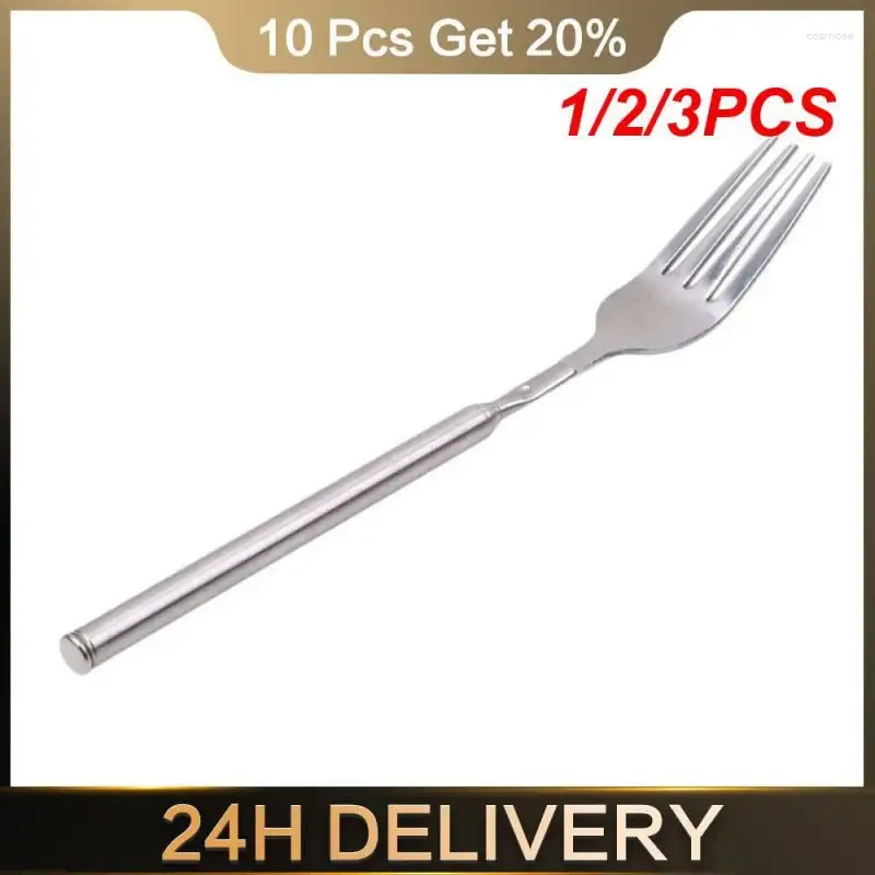 Forks 1/2/3PCS Long Cutlery Fork Corrosion-resistance Sliver Fruit Tools Panelas Para Cozinha Conjunto